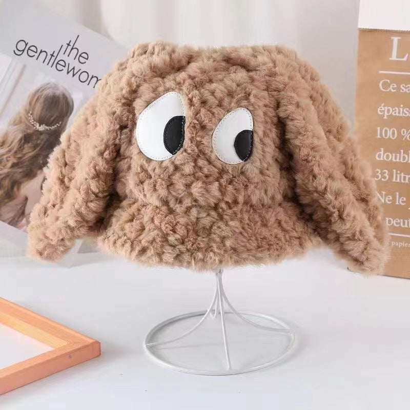 Cute Rabbit Plush Hat with Long Ears Pullover Design