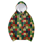Christmas-Themed Loose Women's Sweater with Detachable Hood
