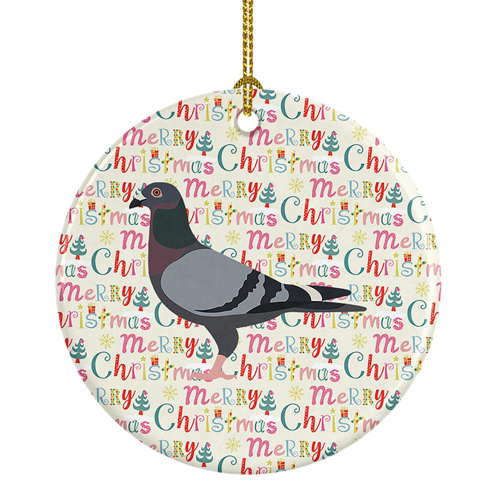 Racing Pigeon Christmas Ceramic Ornament
