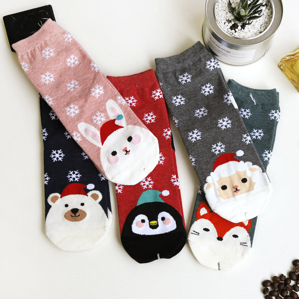 Cartoon Animal Christmas Socks for Women Gifts