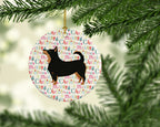 Lancashire Terrier Merry Christmas Ceramic Ornament
