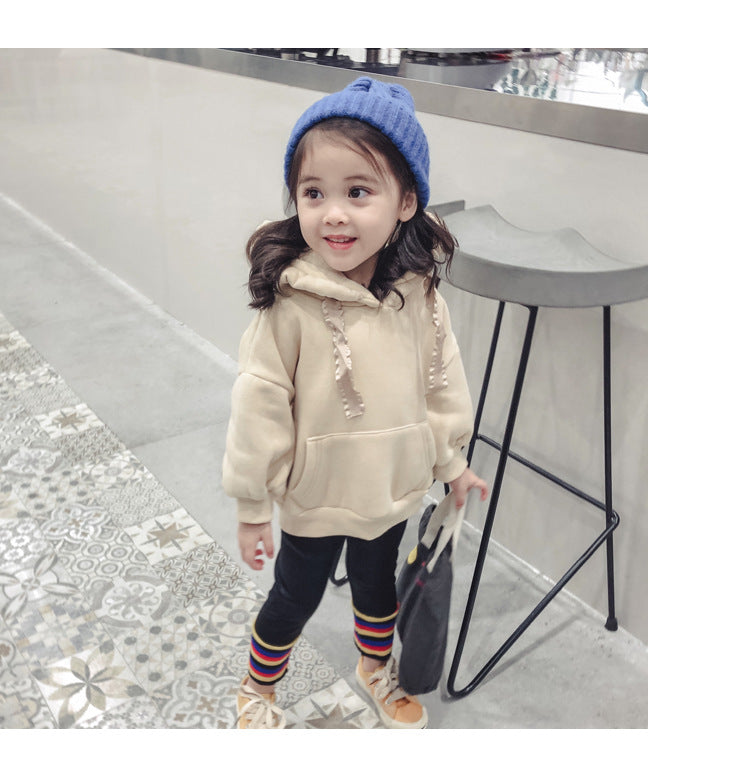 Floral Hooded Fleece Sweater for Girls