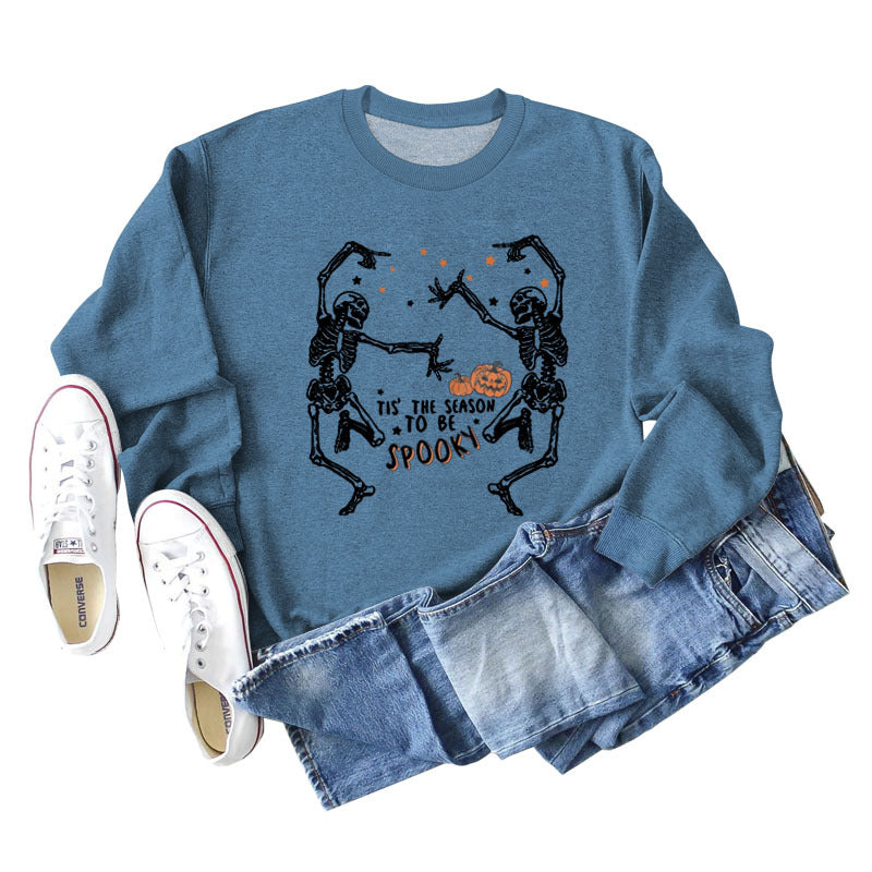 Loose Long Sleeve Sweatshirt with Letter Print | Streetwear