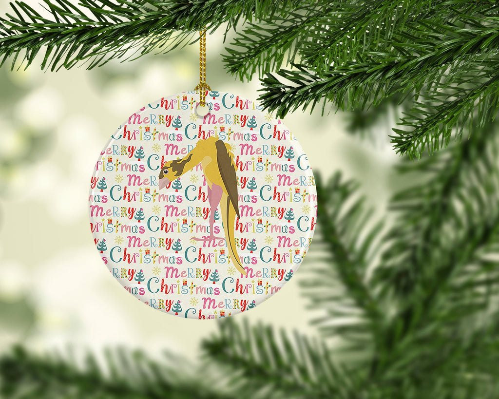 Jibso Canary Christmas Ceramic Ornament