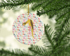Jibso Canary Christmas Ceramic Ornament