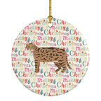 California Spangled #2 Cat Christmas Ceramic Ornament