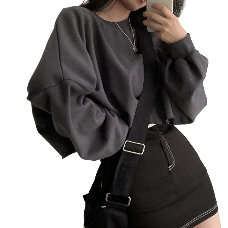 Short Cropped Hooded Sweatshirt for Yoga Fitness | Streetwear