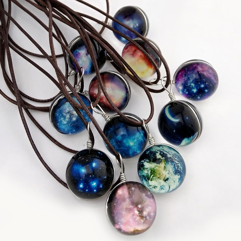 Christmas Gem Harajuku Starry Glow Necklace Pendant