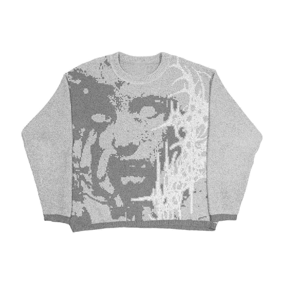 Loose Long Sleeve Jacquard Pullover Sweater Top | Streetwear