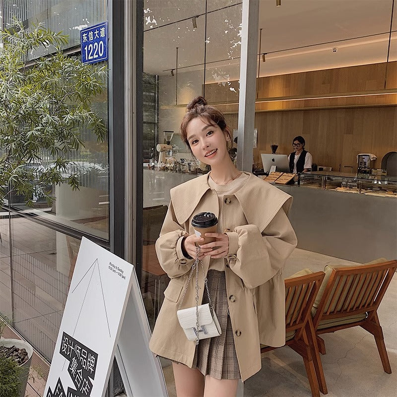 Women's Mid-Length Windbreaker Coat