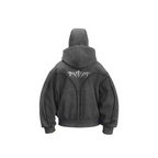 Retro Hooded Zipper Cardigan