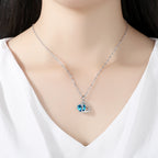 Amethyst Zirconia Necklace and Earring Set for Christmas