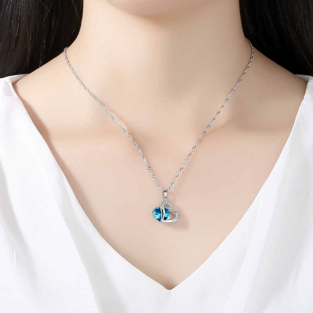 Amethyst Zirconia Necklace and Earring Set for Christmas