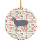Lykoi #3 Cat Christmas Ceramic Ornament