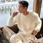 Men's Plus Size Korean Style Warm Sweater for Autumn/Winter