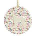 Bedlington Terrier Merry Christmas Ceramic Ornament