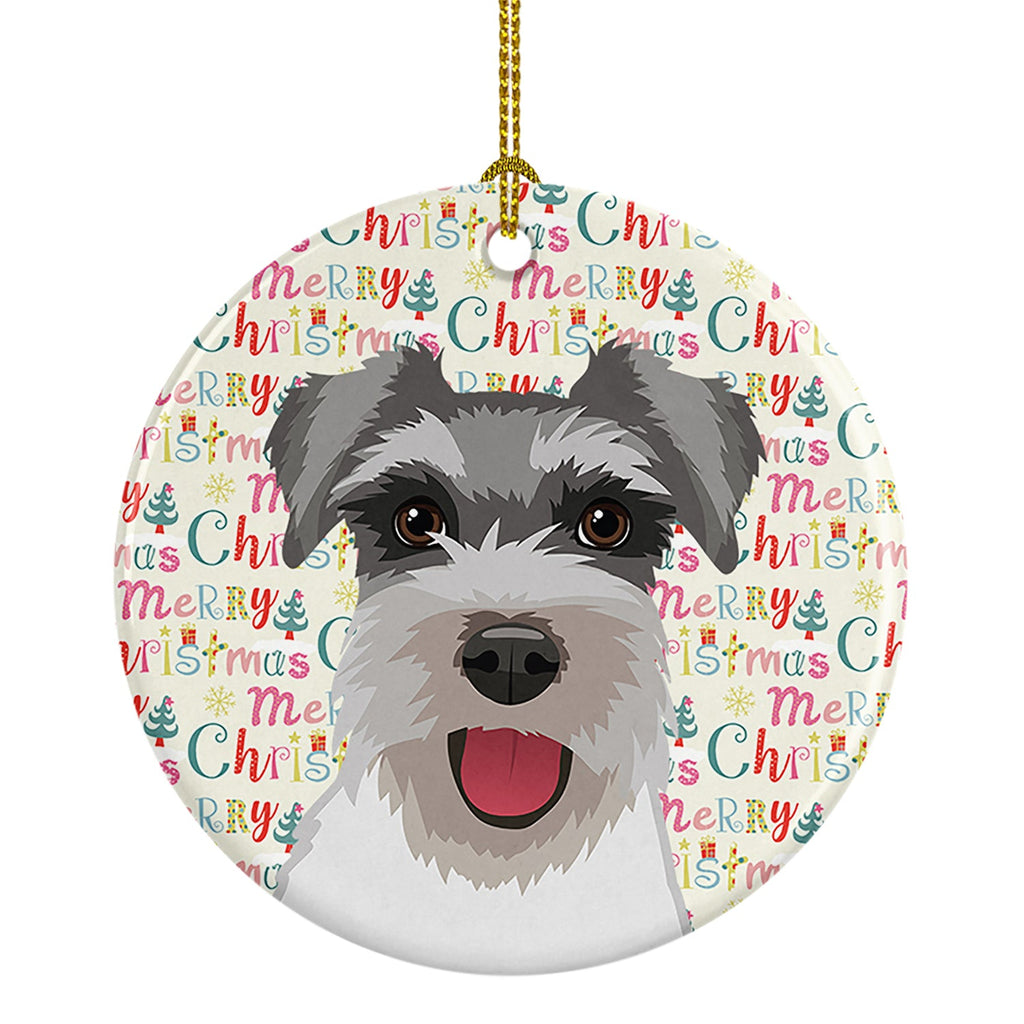 Schnauzer Salt and Pepper #3 Christmas Ceramic Ornament