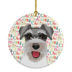 Schnauzer Salt and Pepper #3 Christmas Ceramic Ornament
