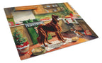 Irish Setter Christmas Cookies Glass Cutting Board