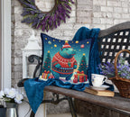 Hippopotamus Christmas Throw Pillow