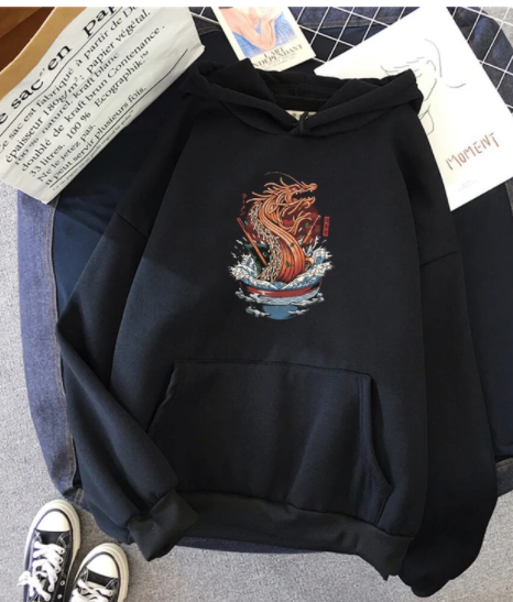 Hedging Creative Pattern Hooded Sweatshirt | Streetwear