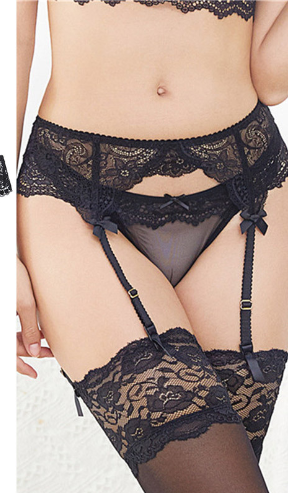 Selebritee Lace Lingerie Set with Suspender and Stockings