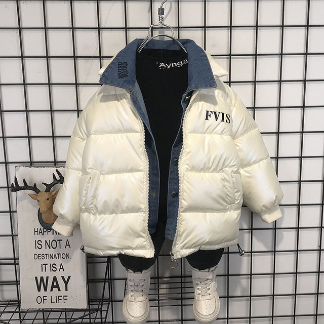 Boys Black Cotton Windbreaker Jacket for Winter 2023
