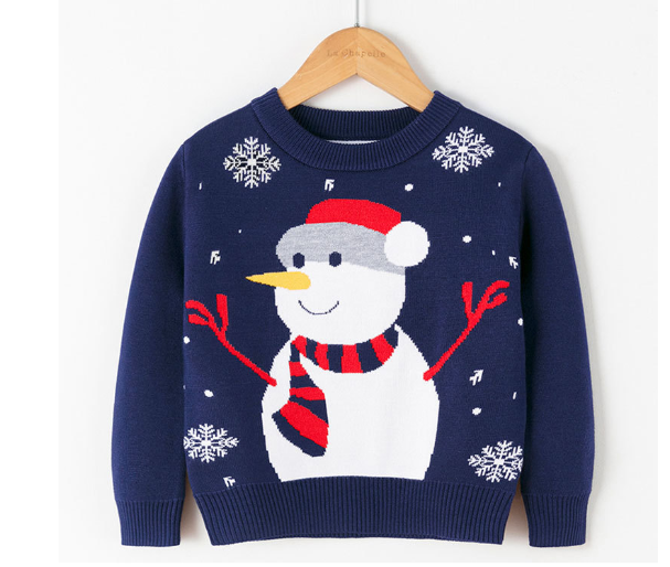 Cartoon Christmas Red Snowman Pullover Sweater | Streetwear