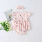 2022 Summer Baby Cotton Bodysuit with Sleeves