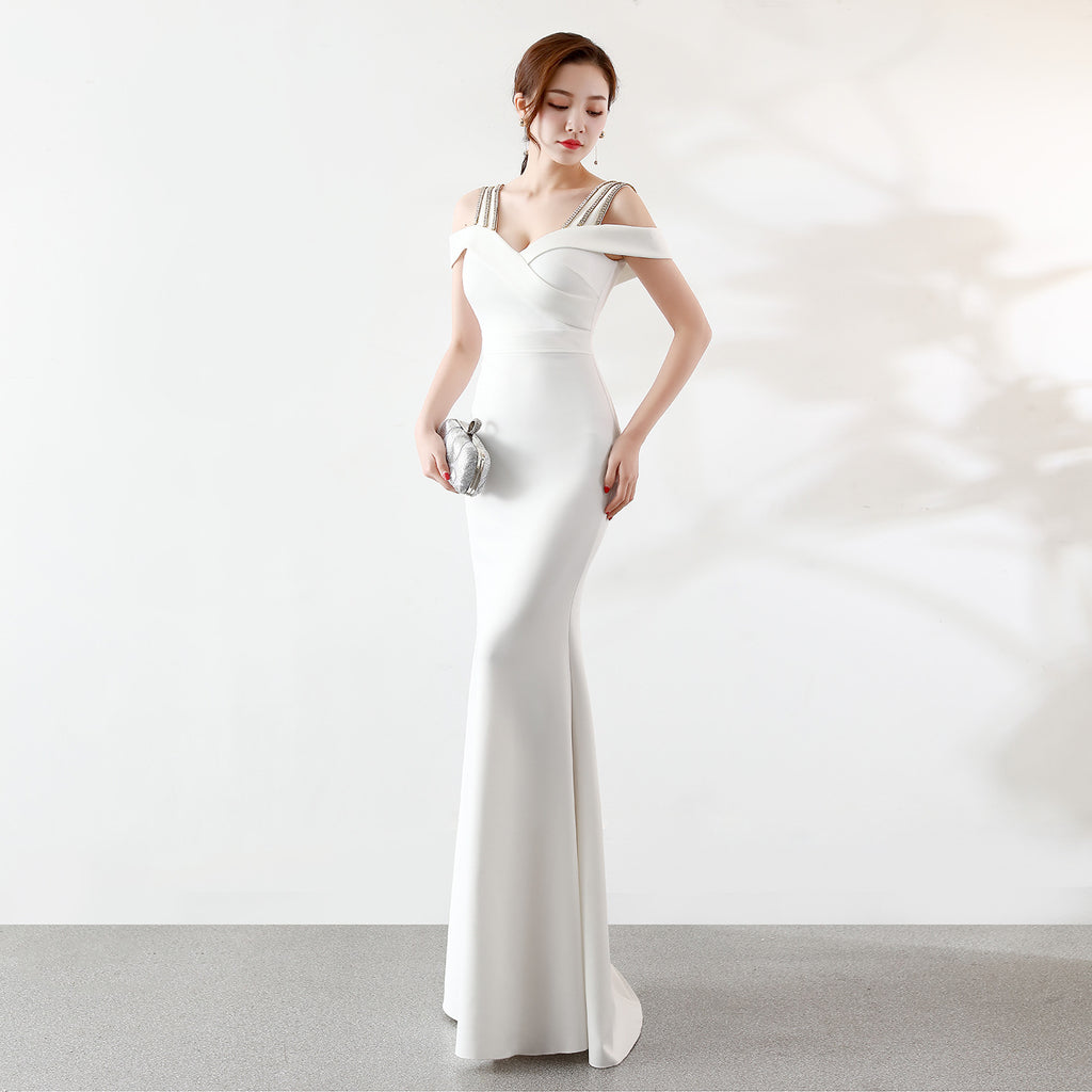 Red Evening Gown with Spaghetti Straps (Long Dress)