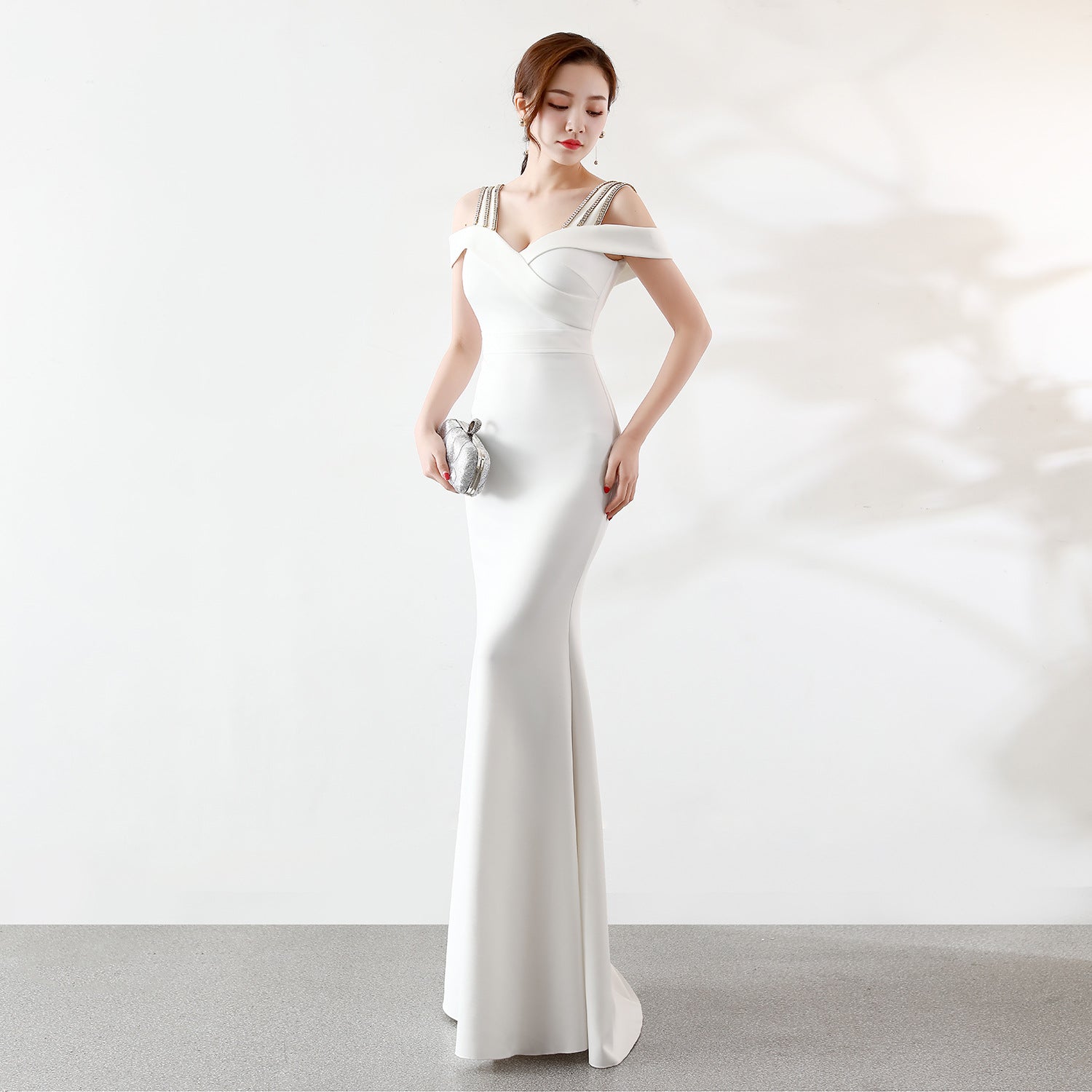 Red Evening Gown with Spaghetti Straps (Long Dress)