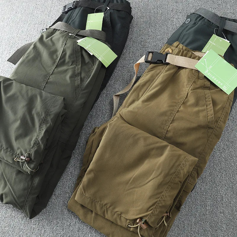 6XL Waterproof Warm Fleece Cargo Pants for Men