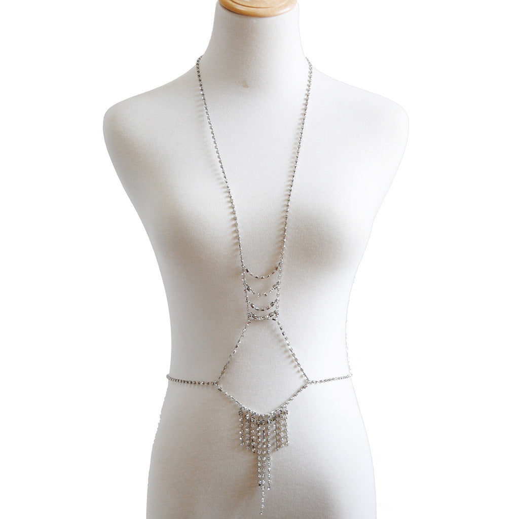 Body Chain with Rhinestones for Bikinis