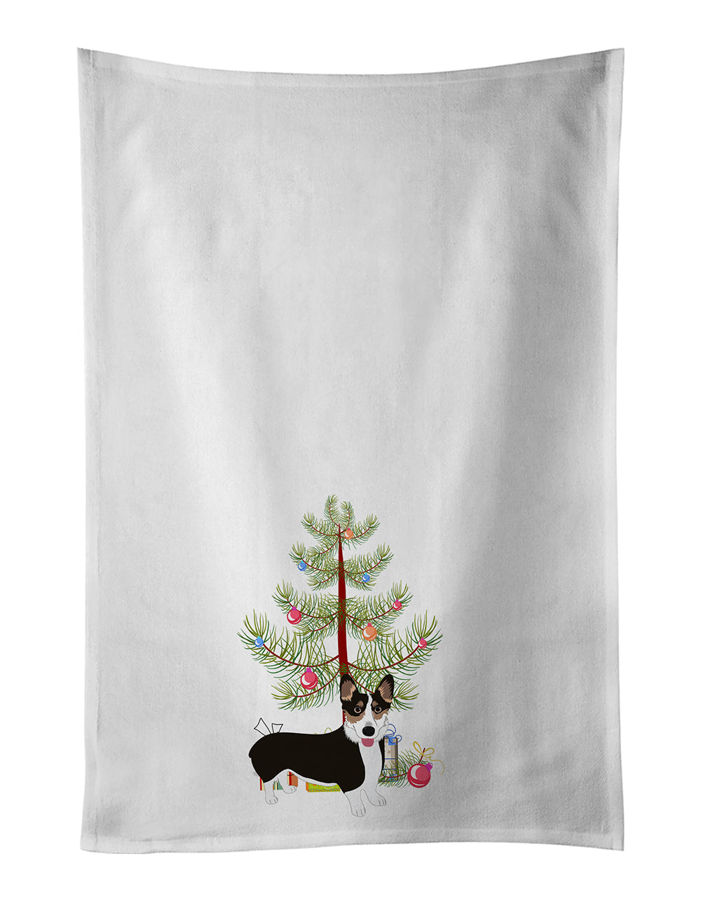 Pembroke Welsh Corgi Tricolor Black-Headed #2 Christmas Kitchen Towel Set of 2