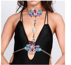 Exaggerated Alloy Rhinestone Sexy Bikini Body Chain
