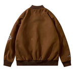 Retro Letter Embroidery Bomber Jacket for Men and Women