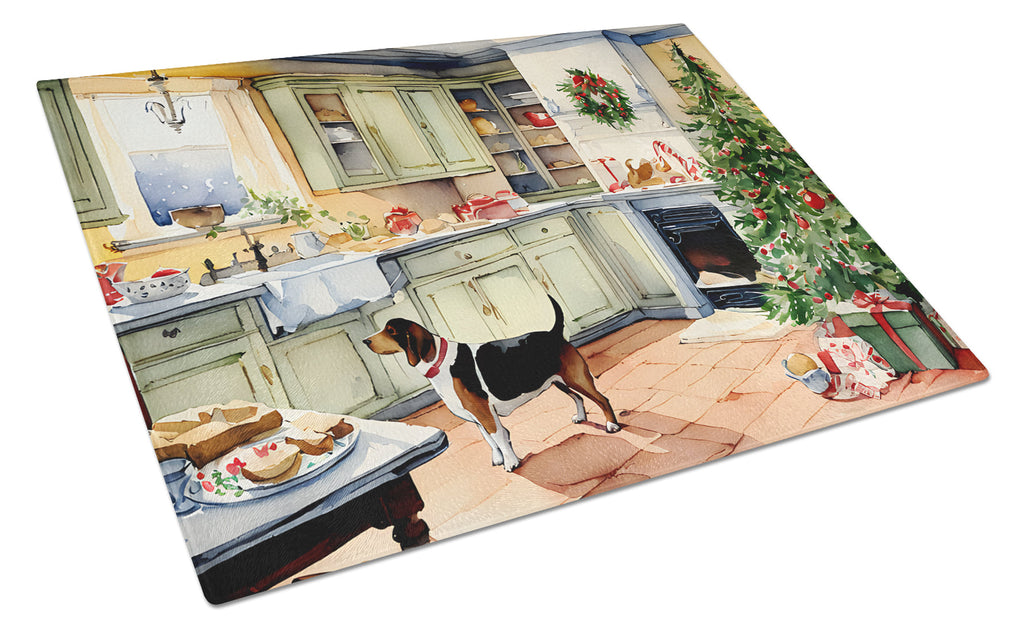 Basset Hound Christmas Cookies Glass Cutting Board
