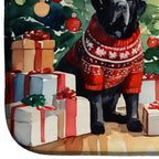 Tibetan Mastiff Cozy Christmas Dish Drying Mat