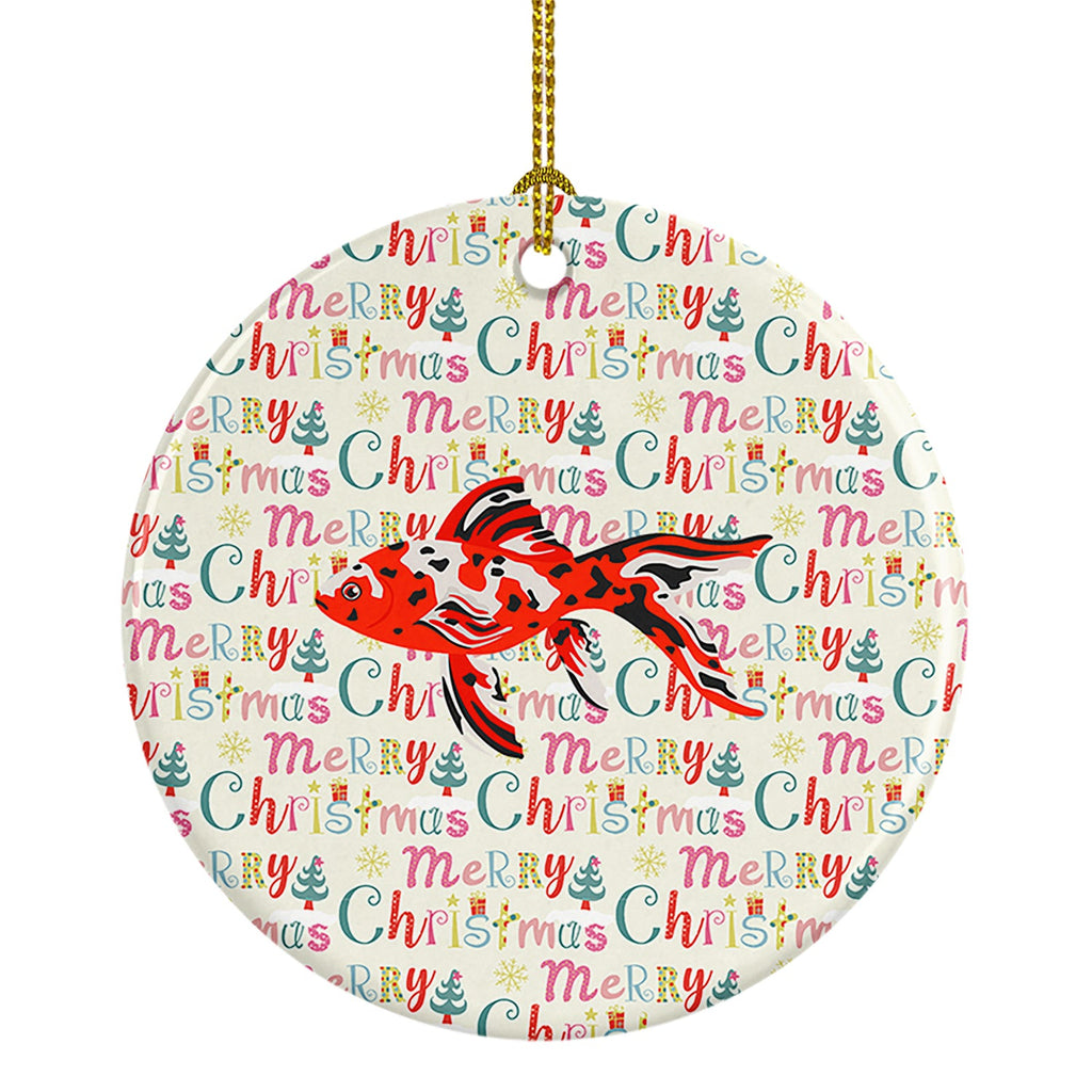 Shubunkin Goldfish Christmas Ceramic Ornament
