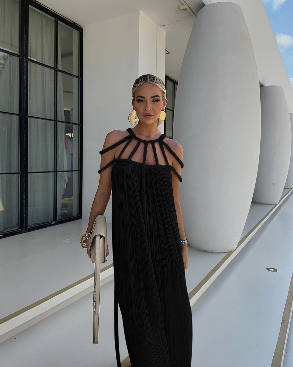 2024 Spring New Women's Off-Shoulder Beach Dress