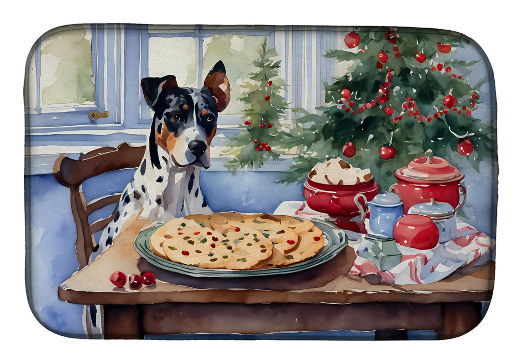 Catahoula Christmas Cookies Dish Drying Mat