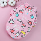 Cartoon Print Velvet Two-Legged Pet Sweater