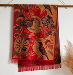 Season Ethnic Birds And Plants Warm Scarf Shawl