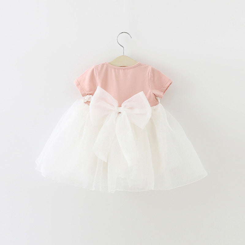 New Summer Girls' Short Sleeve Princess Dress