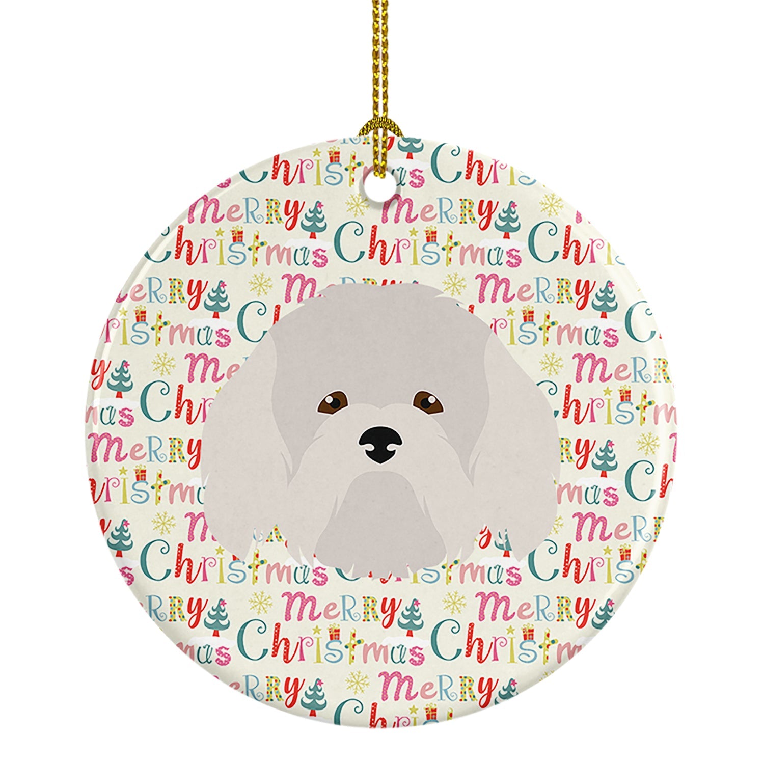 Coton de Tulear Merry Christmas Ceramic Ornament