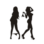 Reflective Car Stickers - Sexy Bikini Babe Design