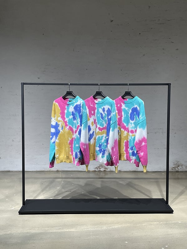 High Street Tie Dye Knit Crew Neck Sweater
