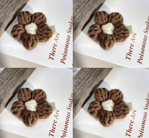 Handmade Wool Knitted Hair Clip for Children