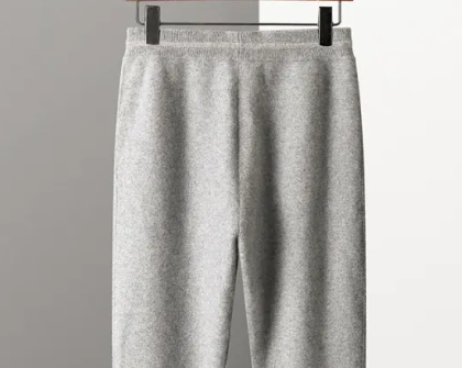 Men Solid Color Cashmere Pants