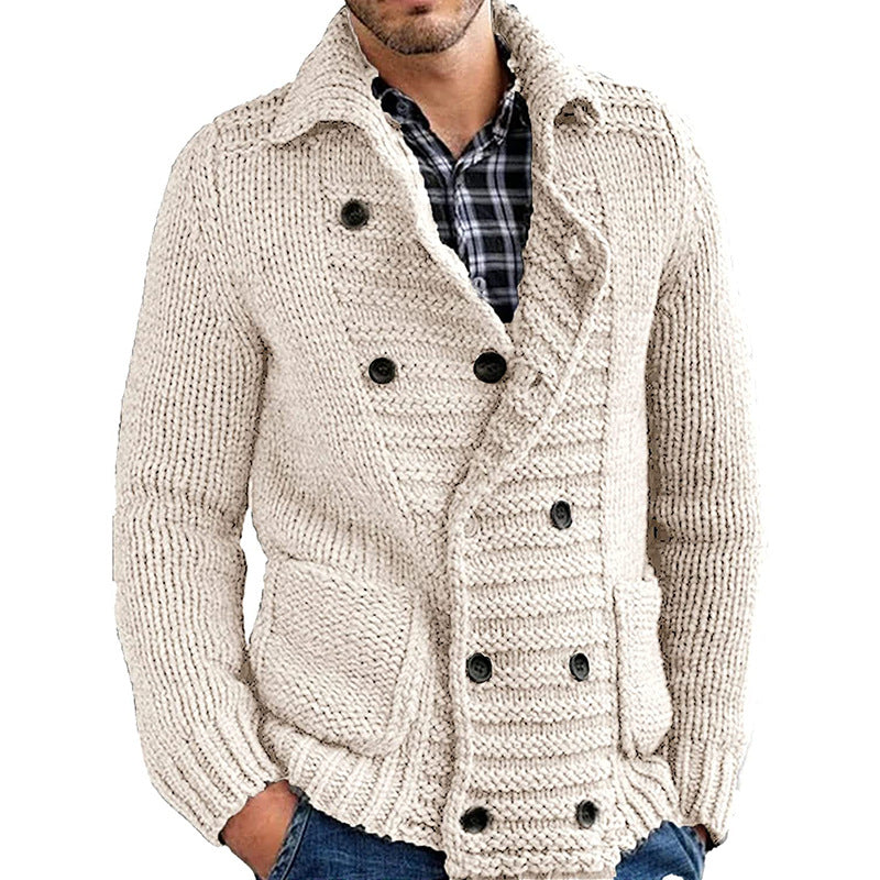 Solid Color Long Sleeve Knitted Cardigan Jacket